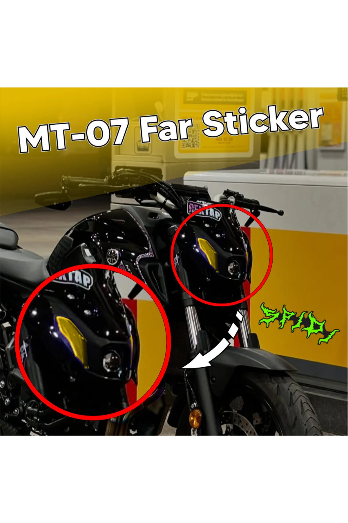 Mt-07 Gold Far Sticker