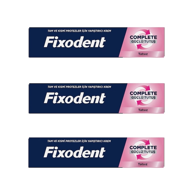 Fixodent Complete Aroma İçermez Diş Protez Yapıştırıcı Krem 3 x 47 G