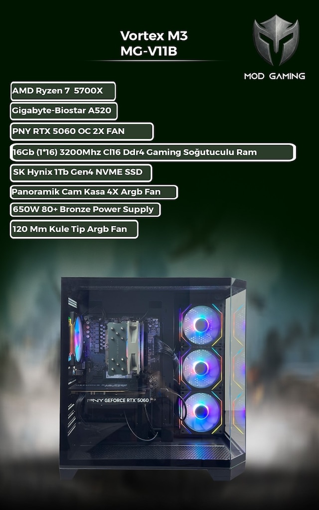 Mod Gaming Vortex Ryzen 7 5700X RTX 5060 16GB RAM 1TB SSD