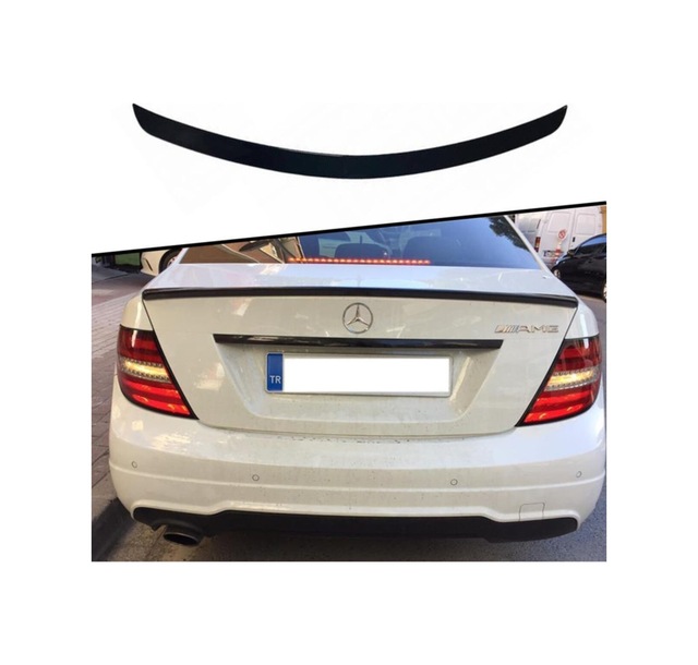 Mercedes Tuning W204 Boyalı Piona Black Boyalı Spoiler