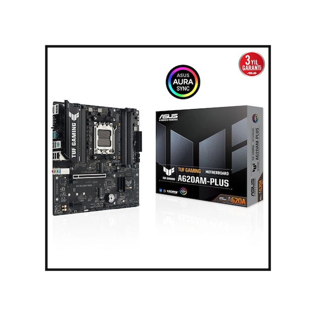 ASUS Tuf Gamıng A620am-plus, 4xddr5, 2x M.2, Hdmı, 2xdp, Amd Ryzen 7000 Serisi,