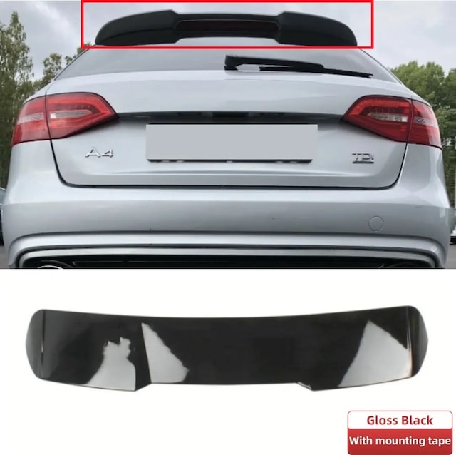 Audi A4 B8 Allroad Cam Üstü Spoyler 2008 2015 Parlak Siyah