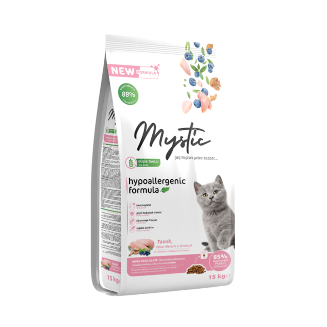 Mystic Az Tahıllı Tavuklu Yavru Kedi Maması 15 KG