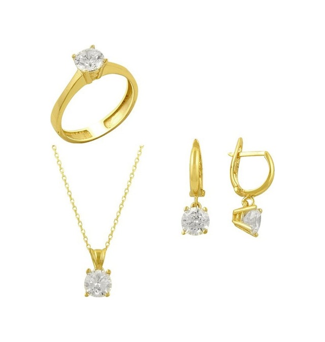 Tektaş Üçlü Set 5.75 Gram 14 Ayar Altın
