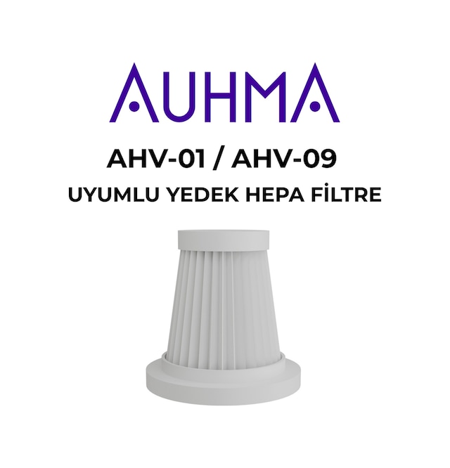 Auhma Ahv-01 / Ahv-09 Araç Süpürgesi İle Uyumlu Yedek Hepa Filtre