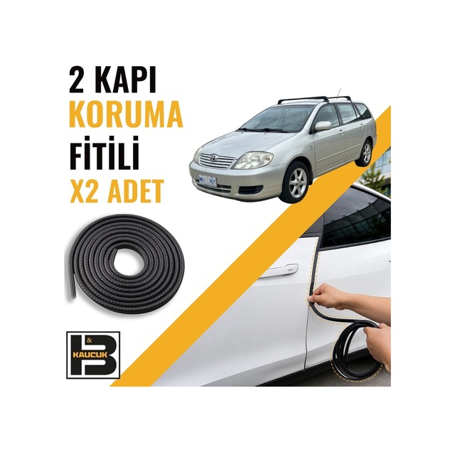 Toyota Corolla Station Wagon 2000-2006 Kapı Koruma Fitili-iki Kapı-siyah-bm1011