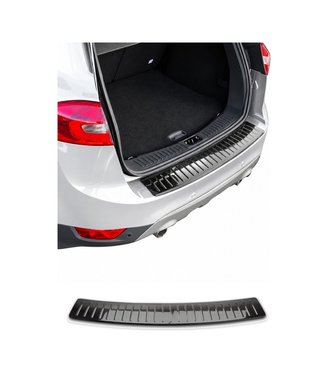 Ford Kuga I 2008-2012 Uyumlu Krom Arka Tampon Eşiği Paslanmaz Çelik Siyah