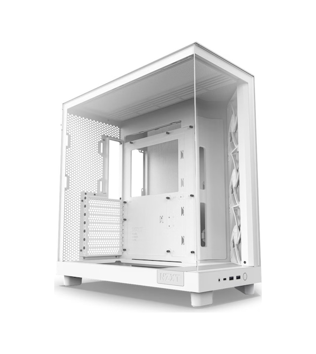 NZXT H6 FLOW CC-H61FW-01 ATX 3x120mm Fans White