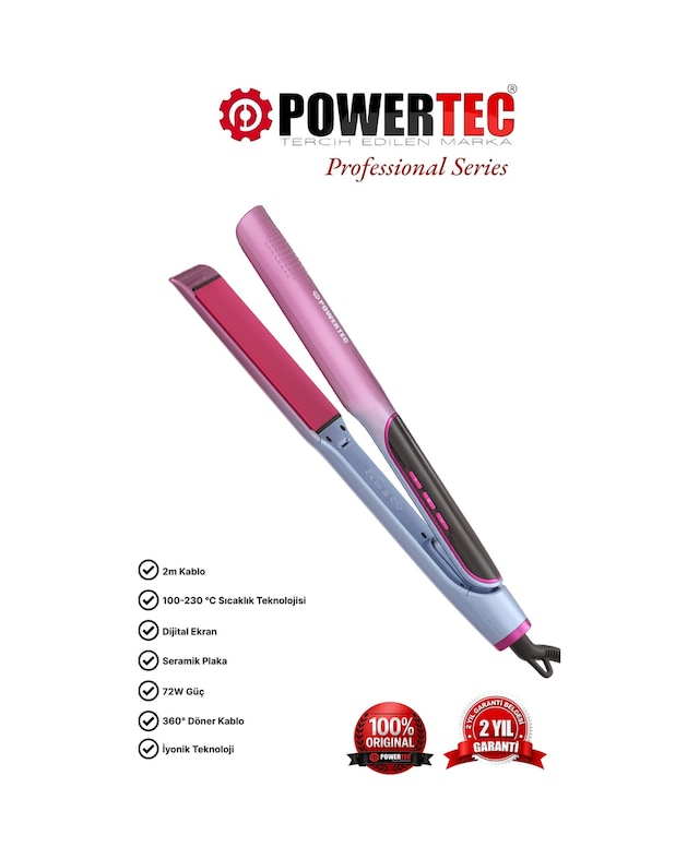 Powertec TR-2830 Seramik Iontech Saç Düzleştirici