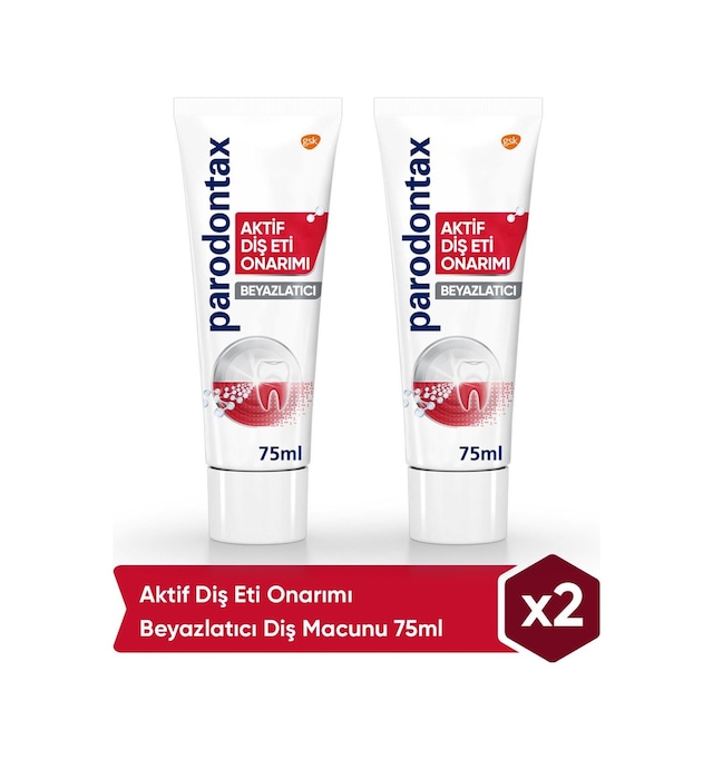 Parodontax Aktif Diş Eti Onarımı Beyazlatıcı Diş Macunu 2 x 75 ML