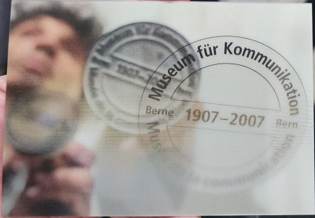 İsviçre Bern İletişim Müzesi 100. Yıl Üç Boyutlu Kart 1907-2007 Teşhir Ürün