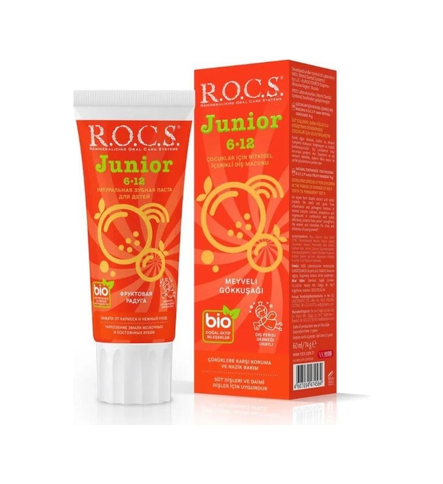 Rocs Junior Diş Macunu Gökkuşağı 6-12 Yaş 60 Ml