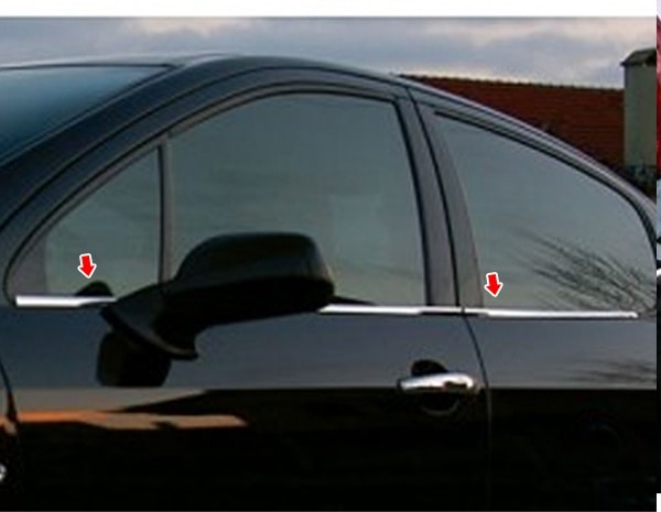 Peugeot 407 Krom Cam Çıtası 2005 Üzeri 4Prç