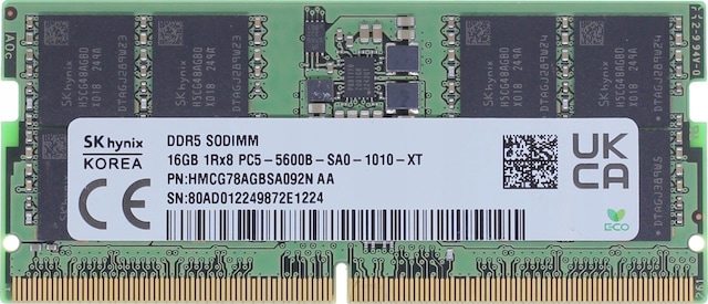 Hynıx 16GB DDR5 5600MHz Hynıx 1.1V SODIMM HMCG78AGBSA092N-AA