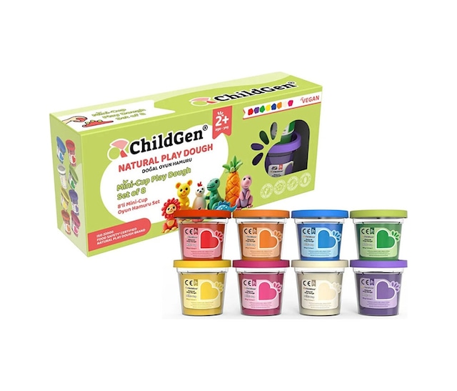 ChildGen 65 Gr 8'li Mini Cup Oyun Hamuru Seti