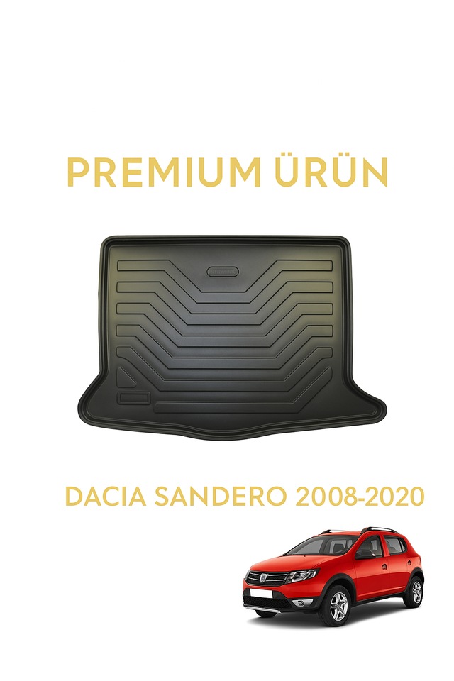 Dacia Sandero 2008 2020 Uyumlu 3d Bagaj Havuzu Premium