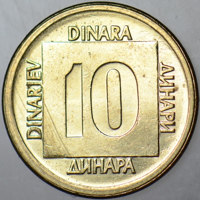 Yugoslavya 10 Dinar 1989 Çilaltı+