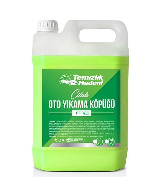 Temizlik Madeni Cilalı Oto Yıkama Köpüğü F12 5LT