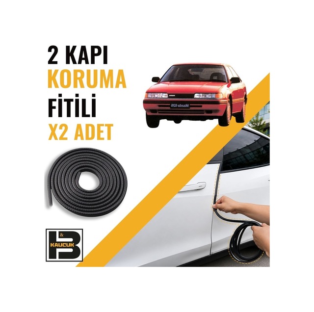 Mazda 626 Hatchback 1988-1991 Kapı Koruma Fitili-iki Kapı-siyah-bm1182