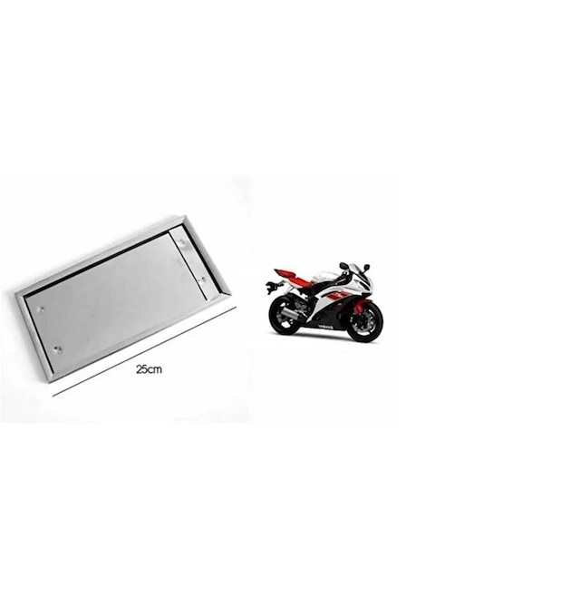 Plakalik Motorsiklet Paslanmaz Krom 1 Adet Paslanmaz Krom Motosiklet Plakalık