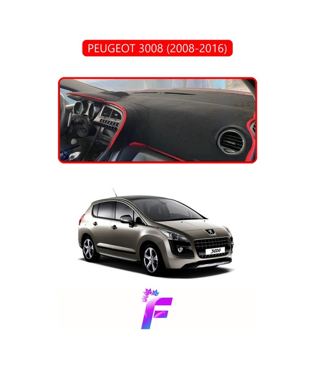 Peugeot 3008 2008-2016 Uyumlu Torpido Örtüsü Yansıma Önleyici Tam Koruma Kolay Montaj J9 Torpido Halısı