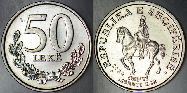 Bank Arnavutluk 50 Lek 2020.