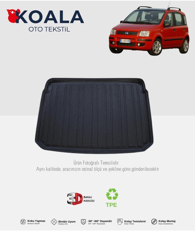 Fiat Panda 2004-2009 3d Bagaj Havuzu