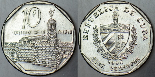 Küba 10 Centavos 1996.