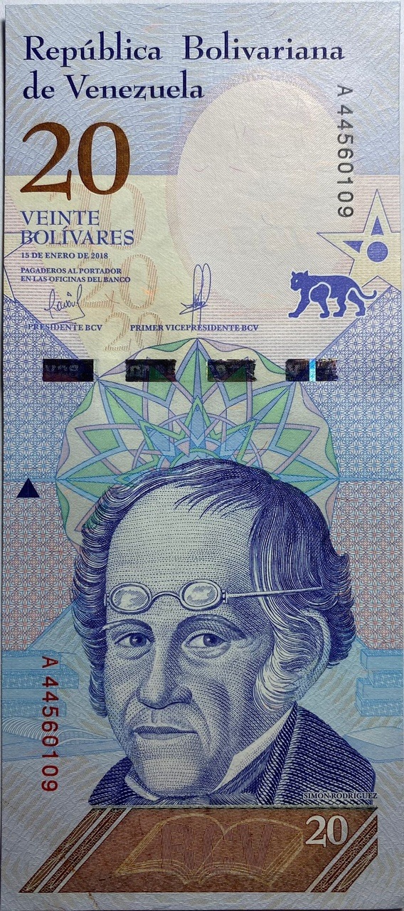 Emir Collectıon Venezuela 2018 Yılı 20 Bolivares Çil Unc Koleksiyon Para