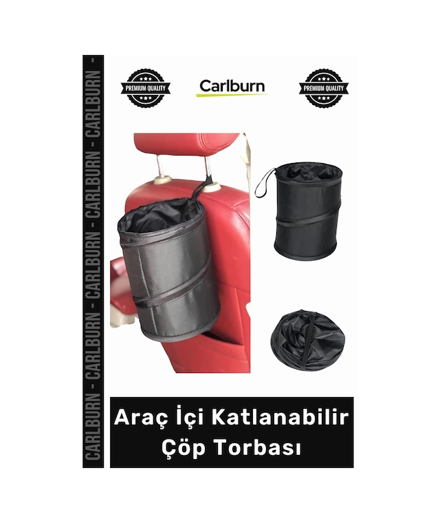 Özel Üretim Dayanıklı Koltuk Arkası Askılı Pratik Oto Düzenleyici Araç İçi Katlanabilir Çöp Torbası