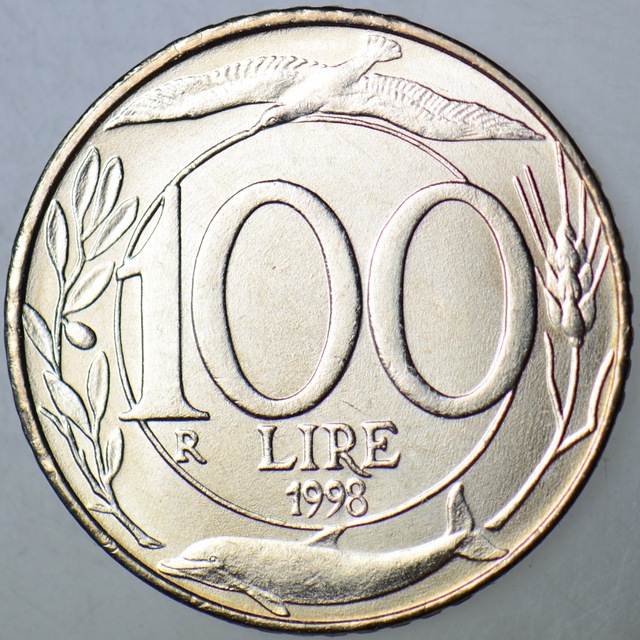 İtalya 100 Liret 1998 Çil.