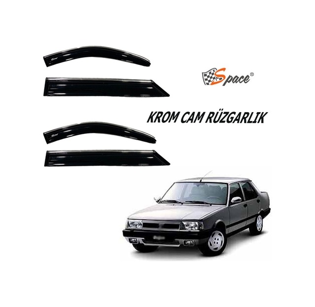 Krom Cam Rüzgarlığı 1.2mm Tofaş -doğan-kartal-şahin 4'lü / Caru435