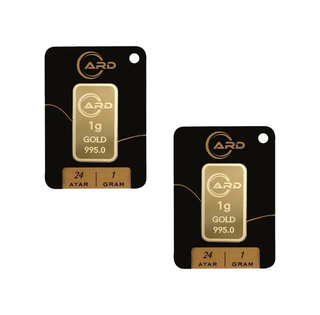 1 Gr 24 Ayar Ard Gram Altın 2'li