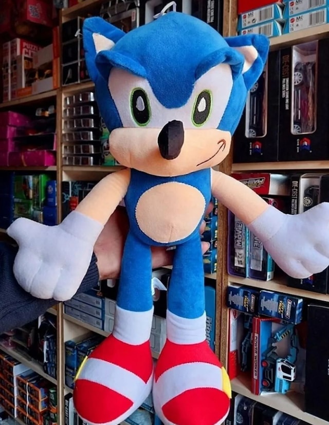 Sonıc Peluş 45 Cm Büyük Boy Oyuncak Sonic Yurtdışı Orjinal Sonik