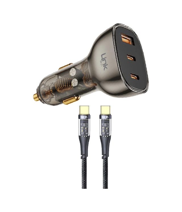 Linktech C508 80w 2xpd 30+20w + Usb Araç İçi Type-c Şarj Aleti -