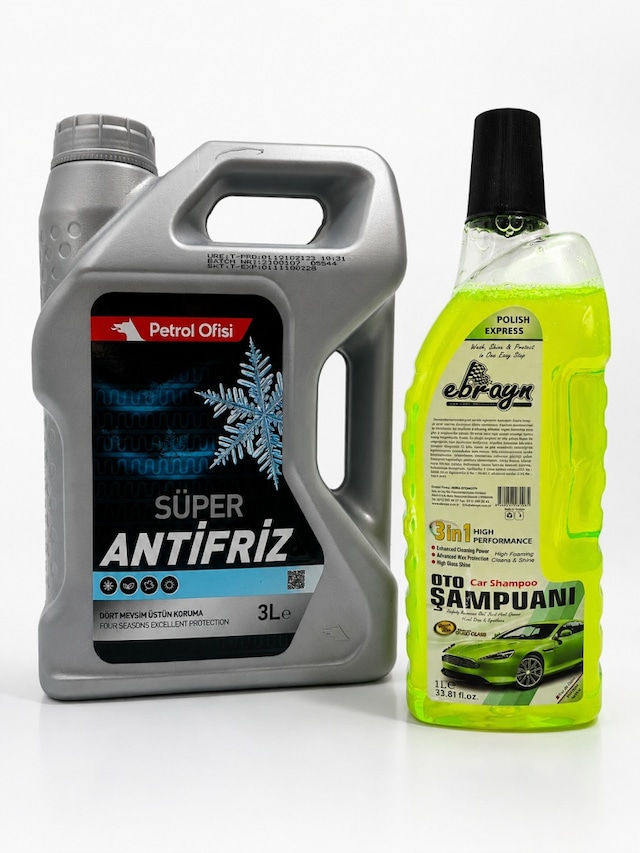 Petrol Ofisi Super Antifriz Yeşil 3lt + Oto Şampuan 1000 Ml