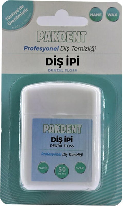 Pakdent Naneli Profesyonel Arayüz Diş İpi 50 M