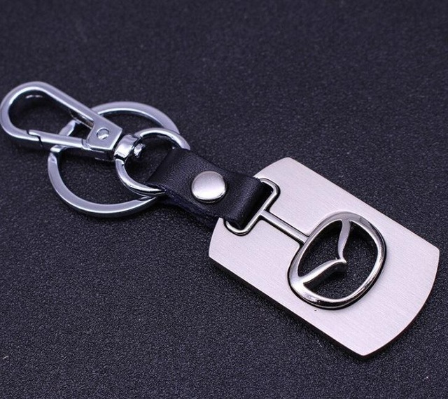 Mazda Logolu Krom Deri Oto Araba Anahtarlık
