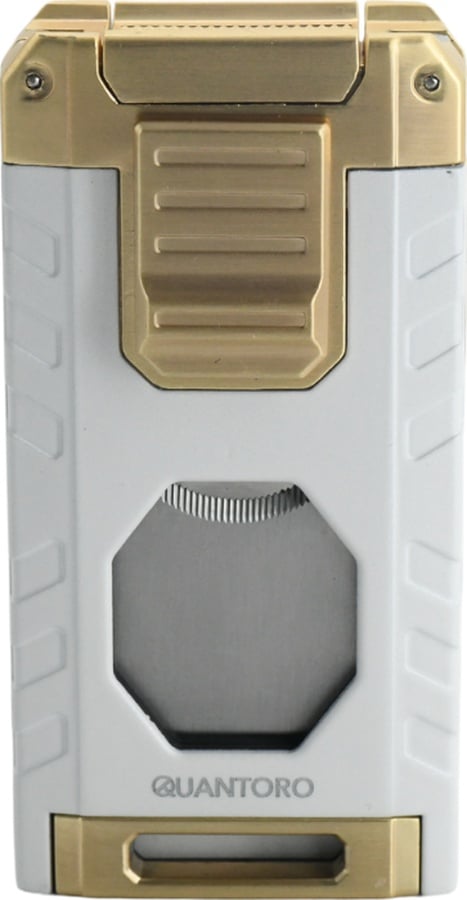 Quantoro Üç Torch Pürmüz Easy S/iğneli/delicili Beyaz Metal Puro Çakmağı - Trz1170
