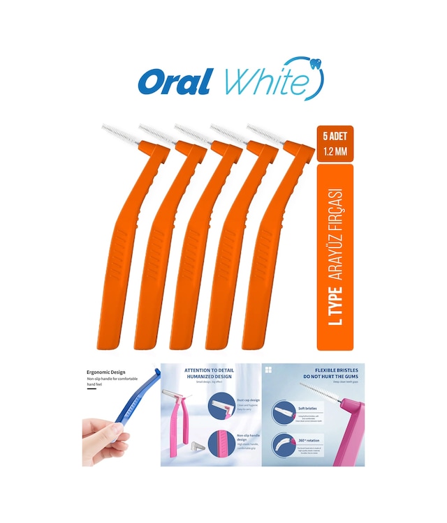 Oral White Arayüz Fırçası Turuncu 1.2 Mm Cleaning Pro 5 Adet
