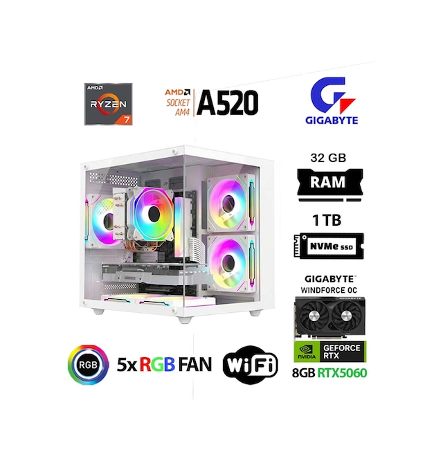 Xaser Giga X40 Ryzen 7 5700X RTX 5060 1TB SSD