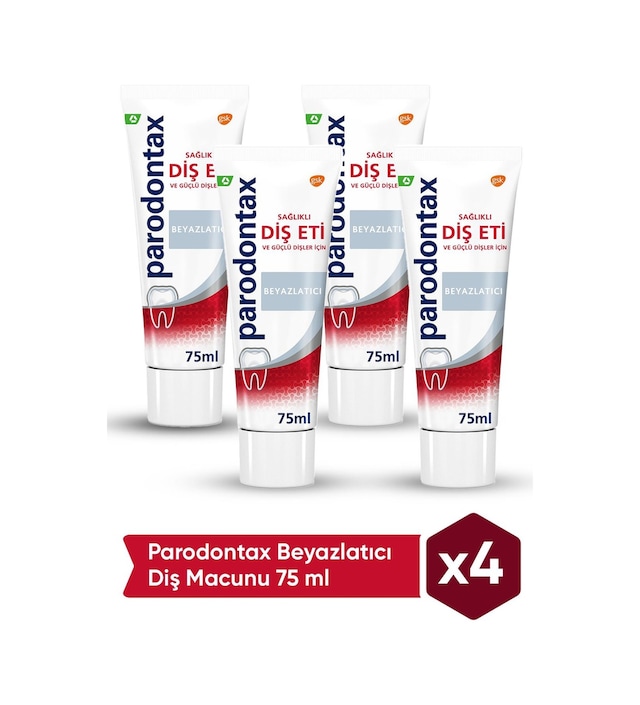 Parodontax Beyazlatıcı Diş Macunu 4 x 75 ML