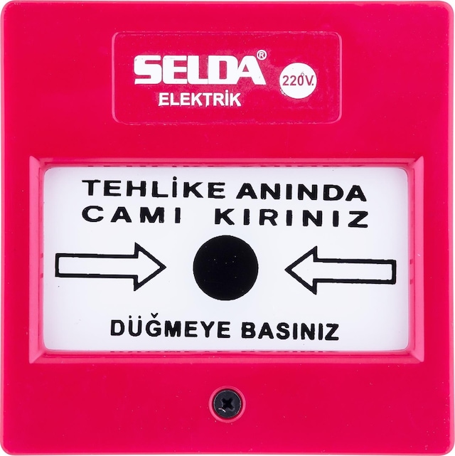 1016-220v İkaz Butonu Kare