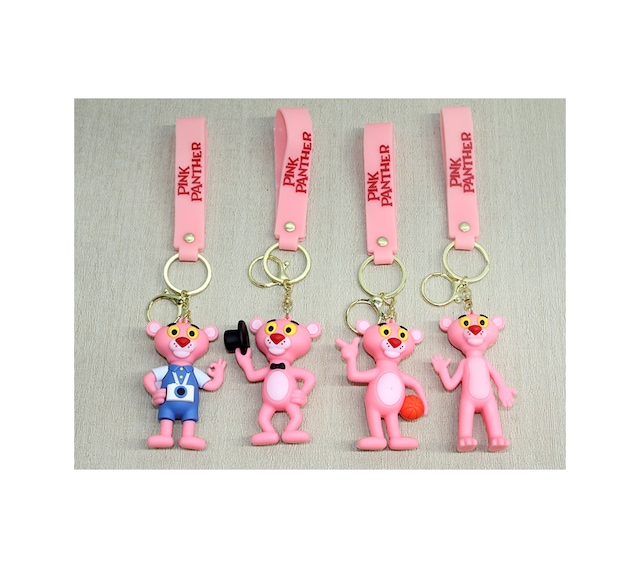 5 Adet Pembe Panter Silikon Anahtarlık 21 Cm Uzunluk, Anahtar Tutucu, Çanta Aksesuarı, Keychain Ve Keyring