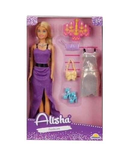 3393 Sun-rst-sıs Minik Alisha Yedek Kıyafetli Bebek Set 29 Cm -