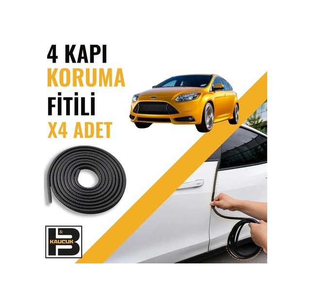 Ford Focus St 3.nesil Kapı Koruma Fitili-4 Kapı-siyah-bm2245