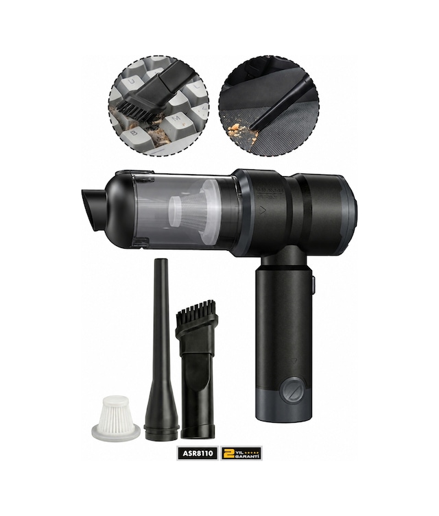 Assur 7.2v Type-c Şarjlı Üflemeli Mini Araç Süpürgesi-3162