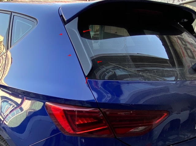 Leon Mk3 Spoiler Çıtaları Sağ Sol - Parlak Siyah - Plastik