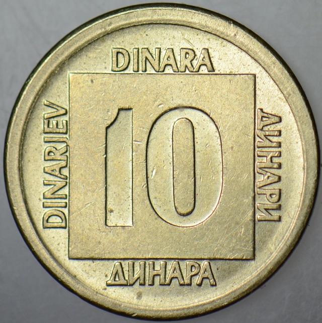 Yugoslavya 10 Dinar 1988.