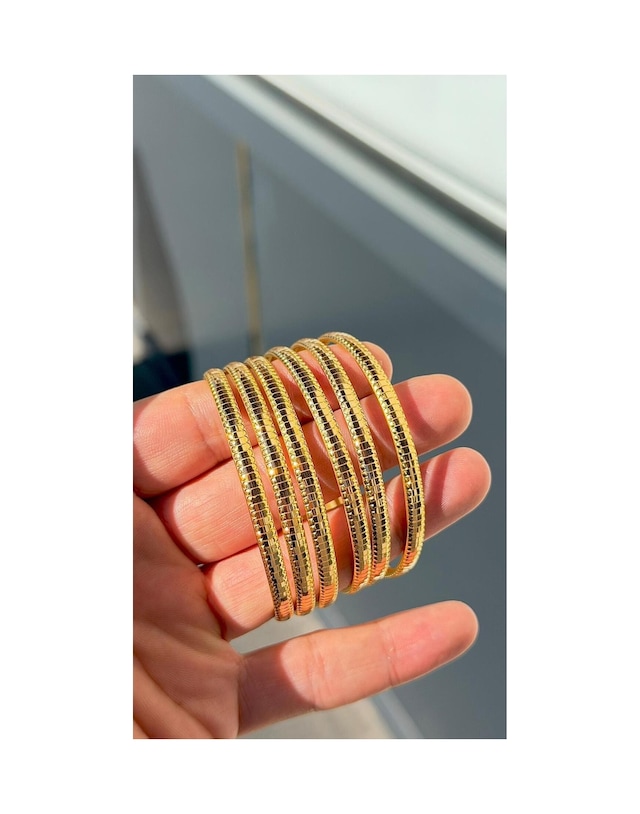 4.50 Gr Gram Dorikalı Aynalı Şarnel Bilezik Yatırımlık İşçiliksiz 22 916 Ayar Altın 6,2 Ölçü